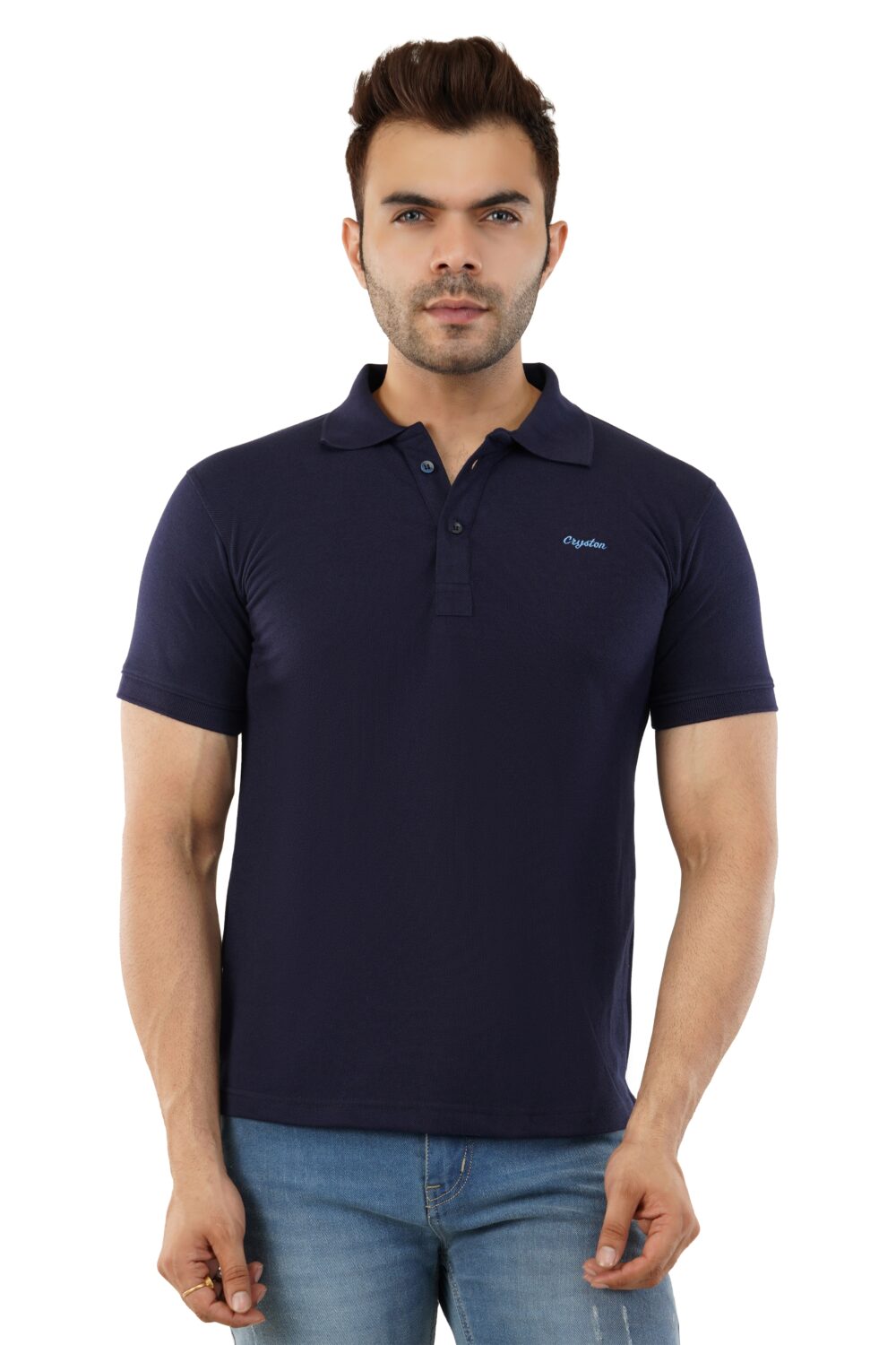 Men's Regular Fit Solid Casual Polo T-Shirt - Image 3