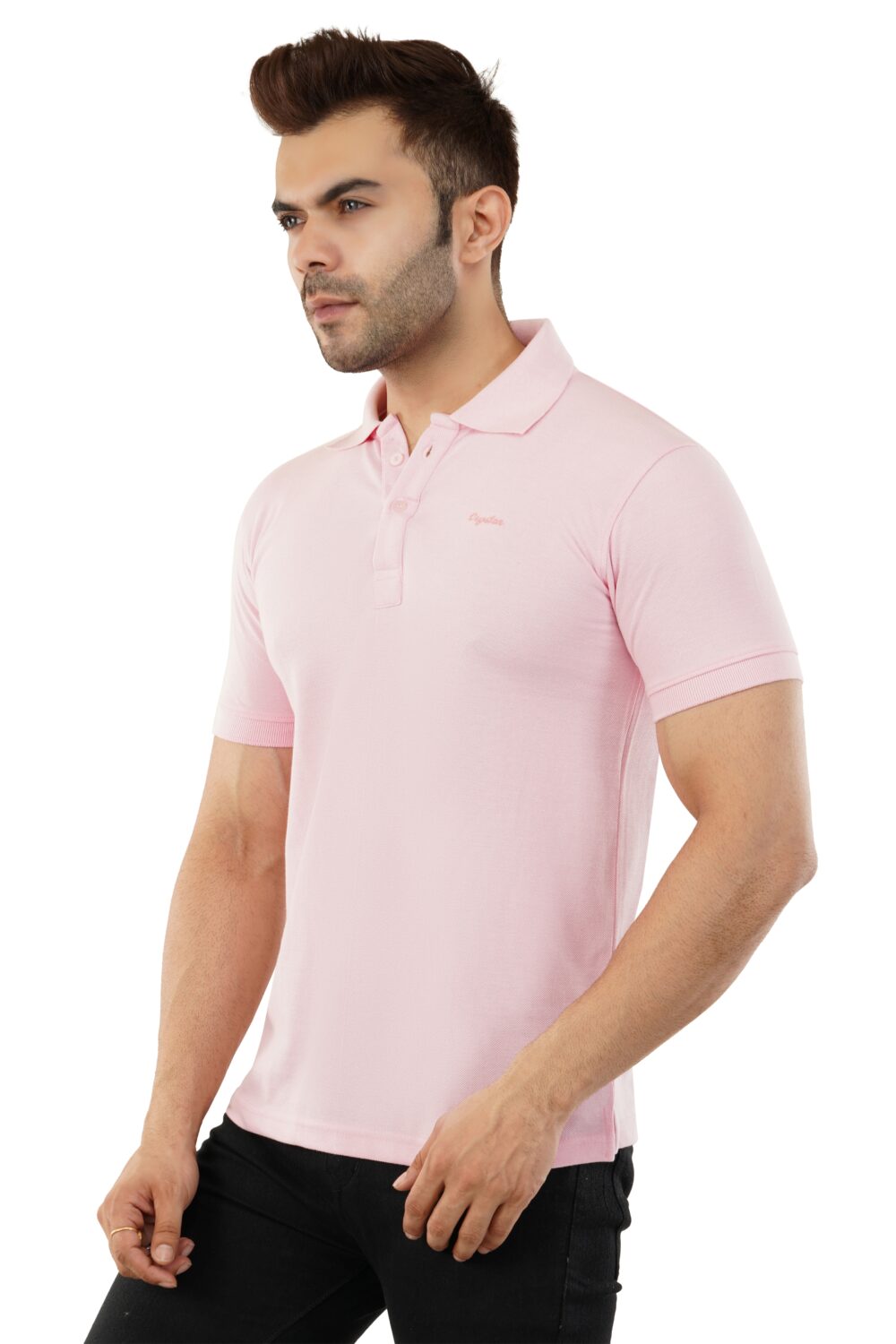 Men's Regular Fit Solid Casual Polo T-Shirt - Image 4