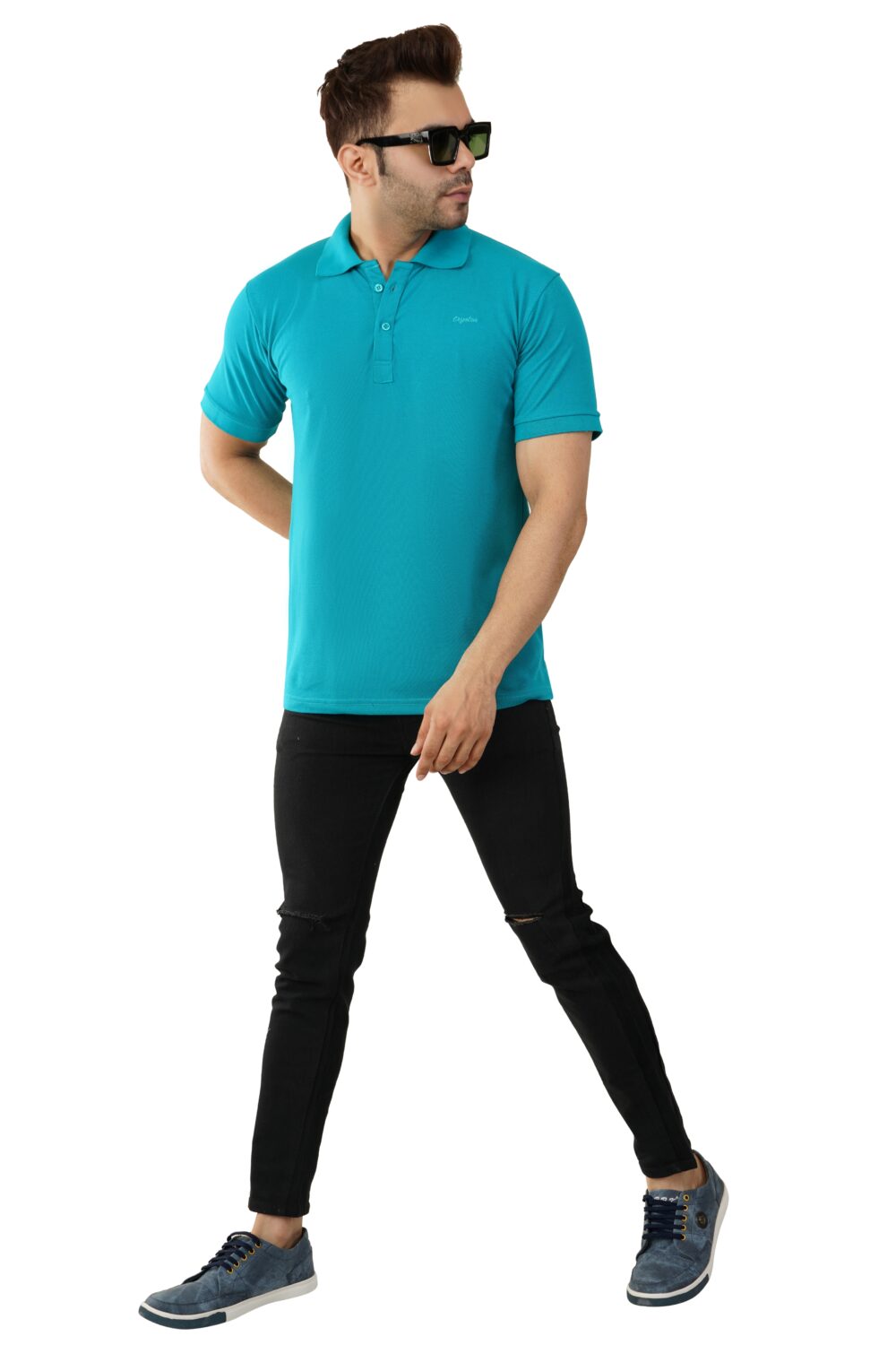 Men's Regular Fit Solid Casual Polo T-Shirt - Image 5