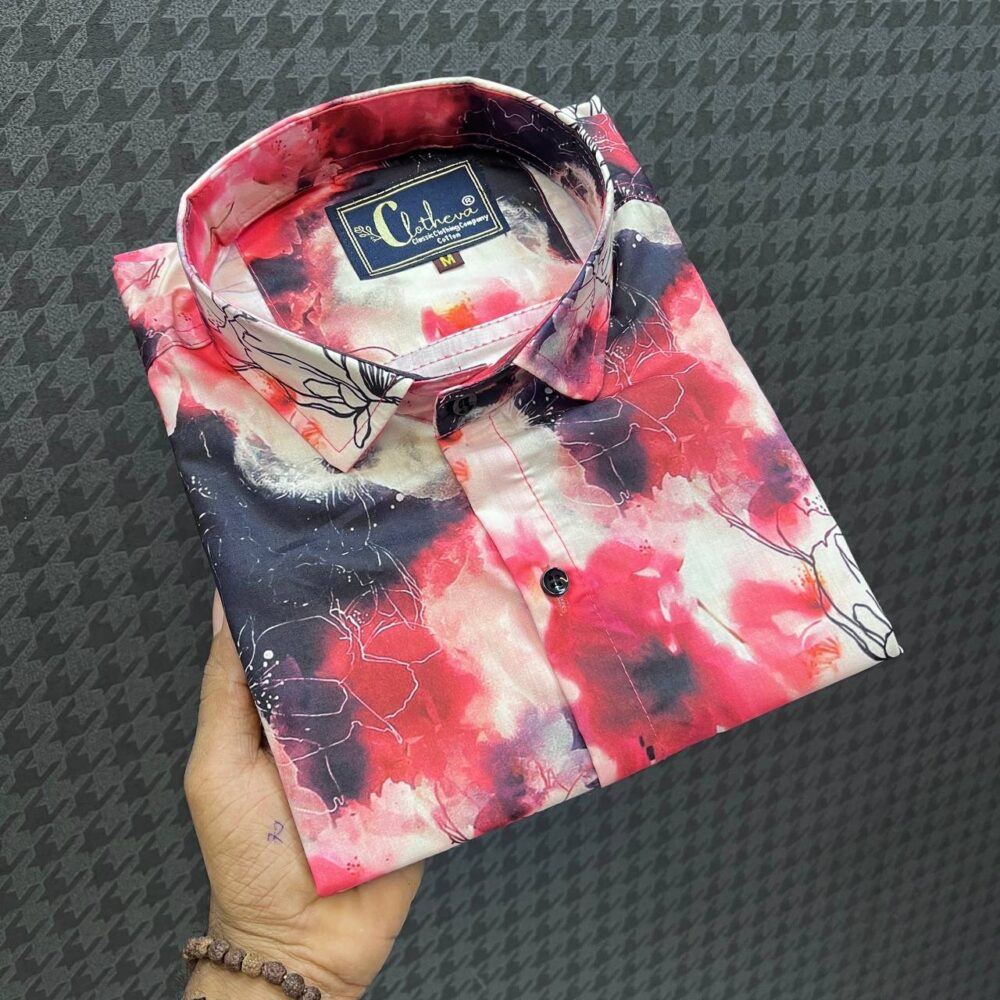 MEN'S EXCLUSIVE  COTTON  FABRIC Printed SHIRT - Image 2